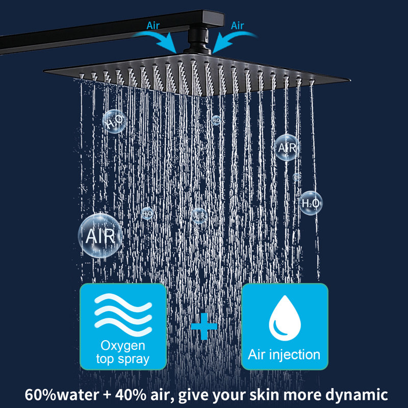 SUNRINX Complete Shower System with RoughIn Valve Wayfair